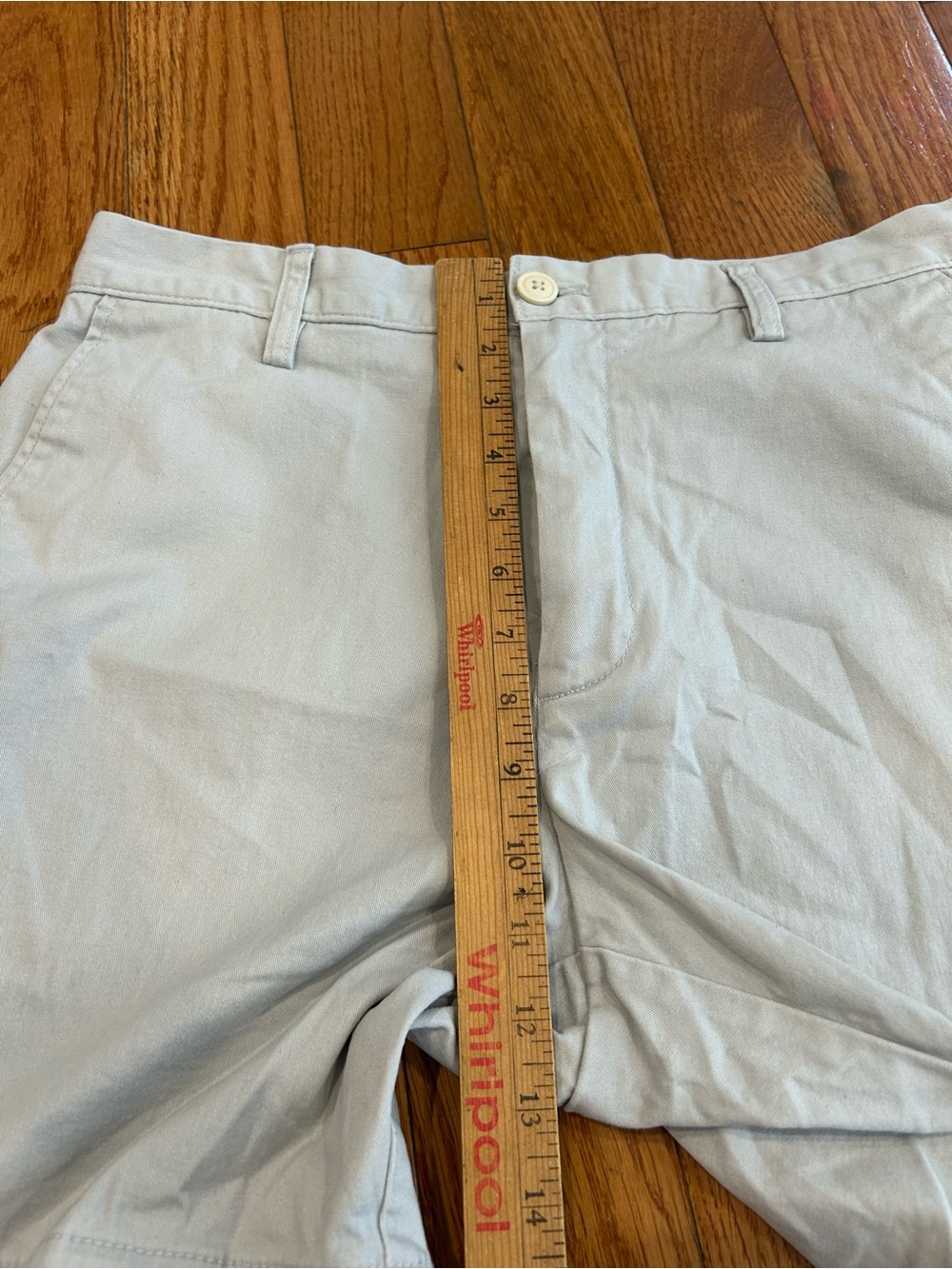 Nautica The Deck Short Mens 32W Classic Fit Stretch Flat Front Beige Shorts - Picture 7 of 9